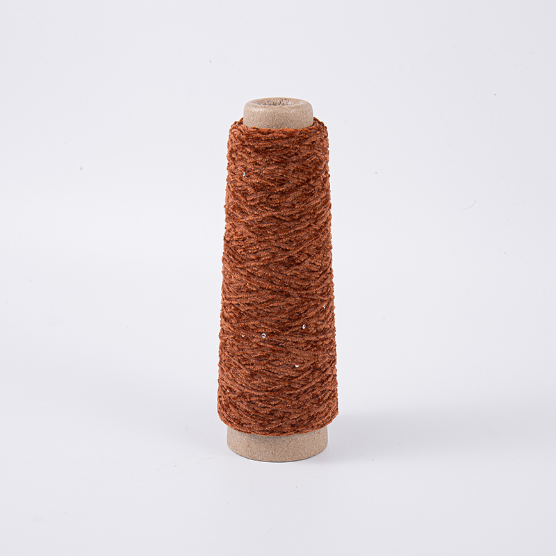 Açık kahverengi şövellik polyester paillette ipliği